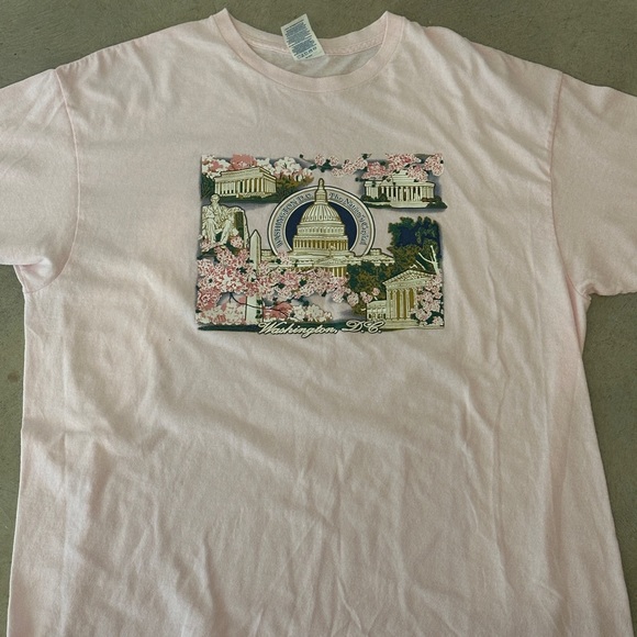 Vintage Y2K Pink Washington DC Short Sleeve - Picture 4 of 5